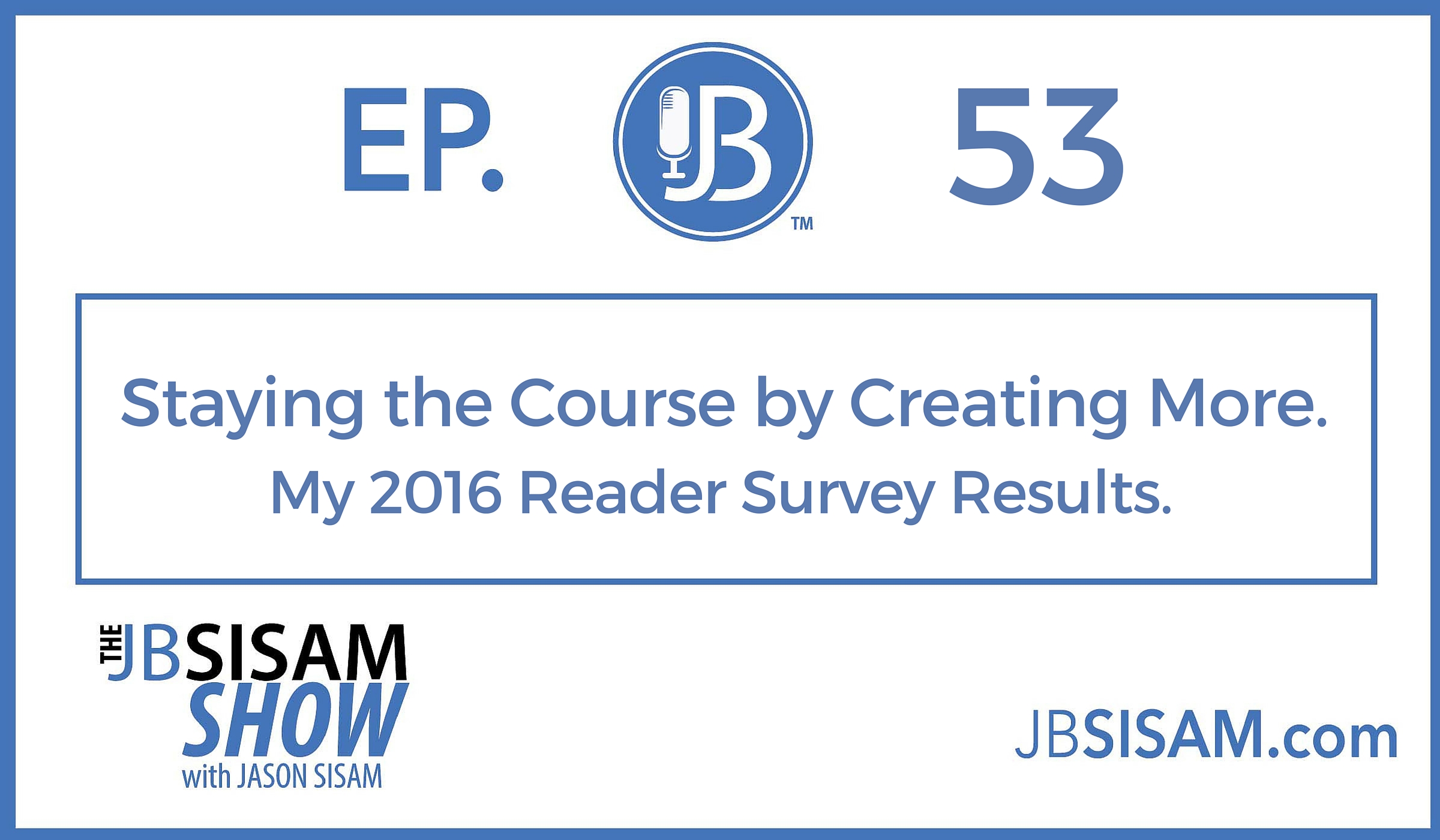 053: Staying the Course by Creating More. [Podcast]